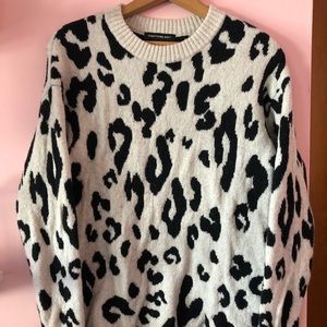 Something Navy Leopard Print Sweater